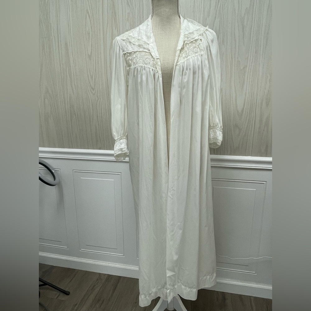 Vintage Barbizon white bridal nightgown set Sz sm